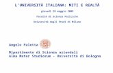 Angelo Paletta  Dipartimento di Scienze aziendali Alma Mater Studiorum - Università di Bologna