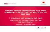 SUPPORTO TECNICO-ORGANIZZATIVO ALLE PARTI ECONOMICHE E SOCIALI DEL PO BASILICATA FSE 2007-2013