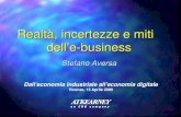 Realtà, incertezze e miti   dell’e-business Stefano Aversa