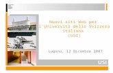 Nuovi siti Web per  l’Università della Svizzera italiana  (USI)