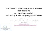 Un Lessico Elettronico Multilivello  dell’Italiano  per applicazioni di