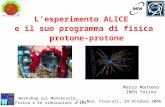 L’esperimento ALICE  e il suo programma di fisica protone-protone