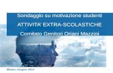 Sondaggio su motivazione studenti ATTIVITA’ EXTRA-SCOLASTICHE Comitato Genitori Oriani Mazzini