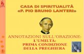 CASA  DI  SPIRITUALITÀ « P . PIO BRUNO LANTERI»