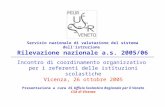 Servizio nazionale di valutazione del sistema dell’istruzione  Rilevazione nazionale a.s. 2005/06