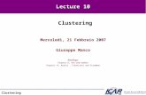 Mercoledì, 21 Febbraio 2007 Giuseppe Manco Readings: Chapter 8, Han and Kamber
