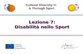 Lezione  7: Disabilità nello  Sport