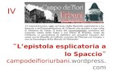 “ L’epistola esplicatoria a lo Spaccio ” campodeifioriurbani. wordpress