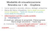 Modalità di visualizzazione  finestra sx + dx  - Esplora
