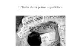L’Italia della prima repubblica
