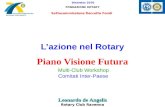 L’azione nel Rotary Piano Visione Futura Multi-Club Workshop Comitati Inter-Paese