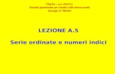 LEZIONE A.5 Serie ordinate e numeri indici