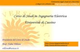 Corso di Studi in Ingegneria Elettrica Università di Cassino Presidente del Corso di Studi: