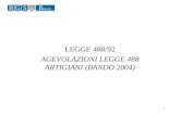 LEGGE 488/92 AGEVOLAZIONI LEGGE 488 ARTIGIANI (BANDO 2004)