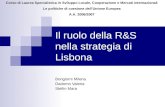 Il ruolo della R&S nella strategia di Lisbona