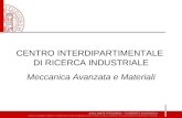 CENTRO INTERDIPARTIMENTALE  DI RICERCA INDUSTRIALE Meccanica Avanzata e Materiali
