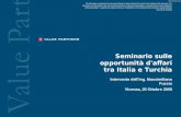 Seminario sulle opportunità d'affari  tra Italia e Turchia