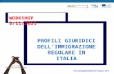 PROFILI GIURIDICI DELL’IMMIGRAZIONE REGOLARE IN ITALIA