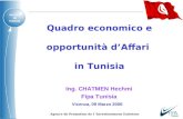 Quadro economico e opportunità d’Affari in Tunisi a