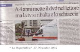 “ La Repubblica”  27 Dicembre 2005