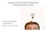 INCONTRO COMUNE FORMATIVO INTERNAZIONALE OSM