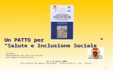 Un PATTO per  “Salute e Inclusione Sociale”