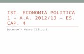 Ist. Economia POLITICA 1 – a.a. 2012/13 – Es. Cap. 4