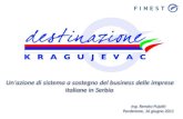 Un’azione di sistema a sostegno del business delle imprese italiane in Serbia