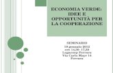 Economia  Verde :  idee e opportunità  per  la cooperazione