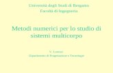 Metodi numerici per lo studio di sistemi multicorpo
