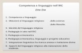 Competenza e linguaggio nell’IRC Dire Dio Competenza e linguaggio
