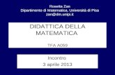 DIDATTICA DELLA MATEMATICA  TFA A059