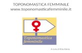 TOPONOMASTICA FEMMINILE toponomasticafemminile.it