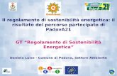 Il regolamento di sostenibilità energetica: il risultato del percorso partecipato di PadovA21