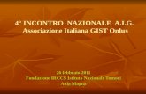 4° INCONTRO  NAZIONALE  A.I.G.  Associazione Italiana GIST Onlus