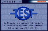 Software di preventivazione e certificazione dei quadri BT a Norma CEI 23-51