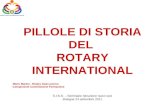 PILLOLE DI STORIA DEL  ROTARY INTERNATIONAL