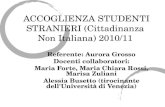 ACCOGLIENZA STUDENTI STRANIERI (Cittadinanza Non Italiana) 2010/11