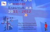 Universi ty of  Le icester  Erasmus a.a.  20 11 - 2012