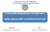 Protocollo diagnostico-terapeutico delle  pancreatiti  croniche/ricorrenti