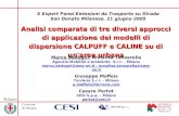 X Expert Panel Emissioni da Trasporto su Strada San Donato Milanese, 21 giugno 2005