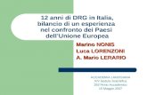 12 anni di DRG in Italia, bilancio di un esperienza  nel confronto dei Paesi  dell’Unione Europea