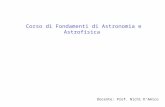 Corso di Fondamenti di Astronomia e Astrofisica