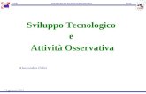 Sviluppo Tecnologico  e  Attività Osservativa     Alessandro Orfei