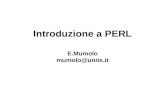 Introduzione a PERL E.Mumolo mumolo@units.it