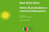 Kiwi 2012/2013  Stime di produzione e commercializzazione Elisa Macchi