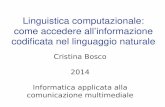Linguistica computazionale: come accedere all’informazione codificata nel linguaggio naturale