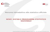 Percorso introduttivo alla statistica ufficiale  ISTAT, SISTAN E PROGRAMMA STATISTICO NAZIONALE