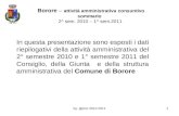 Borore  –  attività amministrativa consuntivo sommario  2^ sem. 2010 – 1^ sem.2011