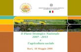 Il Piano Strategico Nazionale  2007 - 2013  e  l’agricoltura sociale